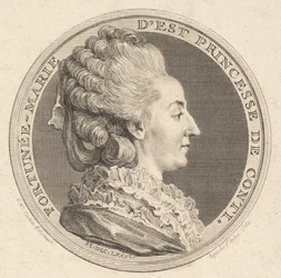 Afdruk van een Portretmedaille van Fortunée-Marie d