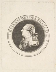 Afdruk van een portretmedaille van Lodewijk XVI
