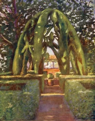 Architectura Verde, Generalife tuinen, Granada (kleurenlitho)