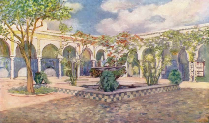 Villa Djenan El Mufti, Algiers (kleurenlitho)