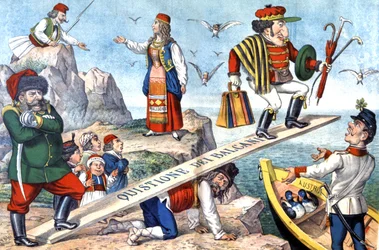 De kwestie van de Balkan, c.1900 (illustratie)