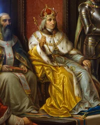 Frederik III, aangespoord om tegen de Turken op te trekken door Triëstse dichter Raffaele Zovenzoni (detail)