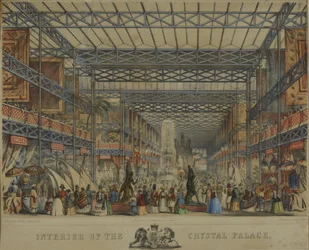 Interieur van het Crystal Palace, 1851