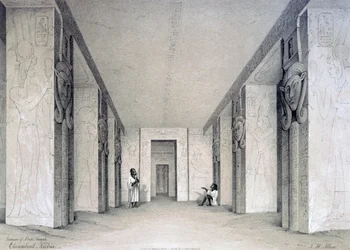 Interieur van de Noordelijke Tempel, Ebsamboul, Nubië, Egypte