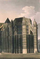 De kapel van Henry VII met twee gerenoveerde pinakels, plaat 4 uit 