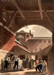 Watermachine bij Cold Bath Fields Prison, Londen, 1808