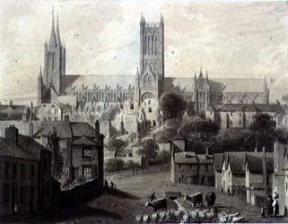 Lincoln Cathedral vanuit het zuiden