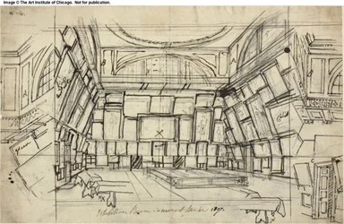 Studie voor tentoonstellingsruimte, Somerset House, uit Microcosm of London