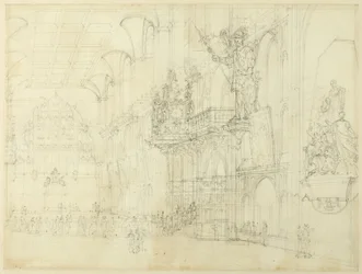Studie voor Guild Hall, uit Microcosm of London