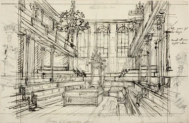 Studie voor House of Commons, uit Microcosm of London