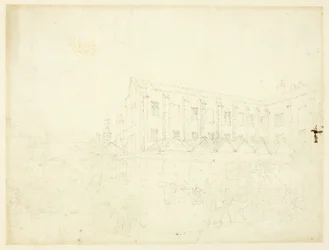 Studie voor Leaden Hall Market, van Microcosm of London