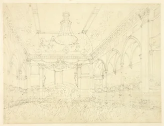 Studie voor Pantheon Masquerade, uit Microcosm of London