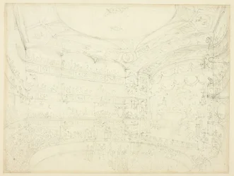 Studie voor Royal Circus, uit Microcosm of London