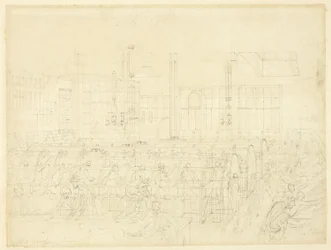 Studie voor Het Postkantoor, uit Microcosm of London