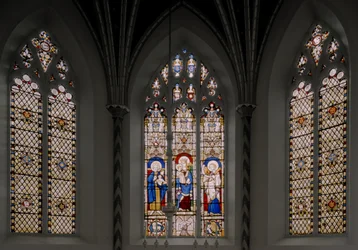 Apsisraam met St. Johannes de Doper, Maagd en Kind, en St. Johannes de Evangelist