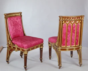 Paar stoelen, gemaakt door Morel en Seddon