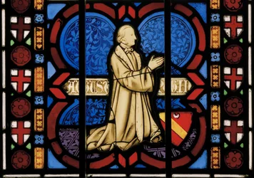 Pugin Knielend in Gebed, Oostelijk Kapelvenster