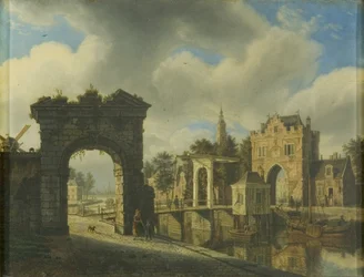 Canalscène met Ophaalbrug
