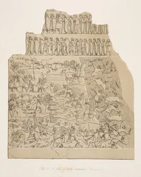 Een slagveld (Kouyunjik), uit Monumenten van Nineveh, uitgegeven 1849