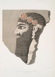 Hoofd van een gevleugelde figuur met een diadeem, 1849