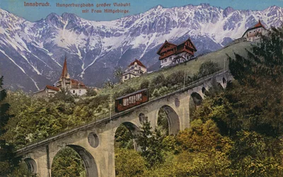 Innsbruck - kabelspoorweg en viaduct