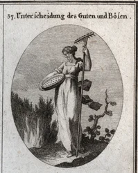 Allegorie van het onderscheid tussen goed en kwaad
