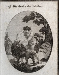 Allegorie van de grootheid van moed (detail)