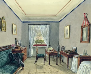 Atelier van de kunstenaar in Bad Ischl, 1867