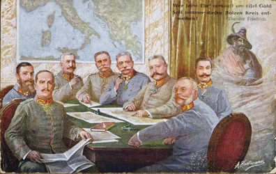 Oostenrijkse en Duitse generaals en legerleiders uit de Eerste Wereldoorlog, gegroepeerd rond Hindenburg en Mackensen, 1915