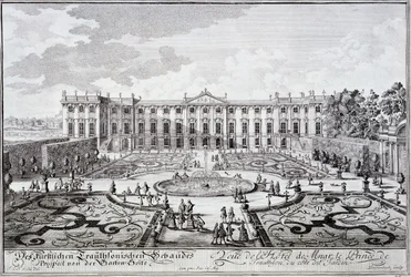 Tuinzijde van het Paleis van de Prins van Trauthson, Wenen ca. 1719