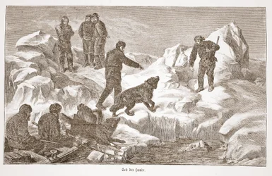 Jagen met honden, 1876