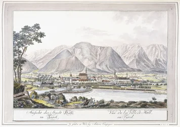 Uitzicht op Hall in Tirol, 1779-1792