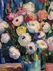 Kleurrijke geschilderde bloemen