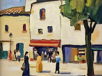 Levendig Europees straatbeeld