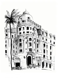 Schets van een historisch hotel