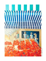 Levendige tomatenmarkt
