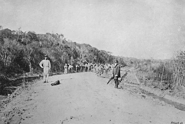 Aanleg van een weg S. Bernardo, 1895