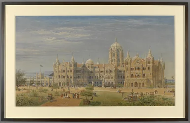 Het Grote Indiase Schiereiland Spoorwegstation en Administratiekantoor, Bombay, Later Victoria Spoorwegstation genoemd