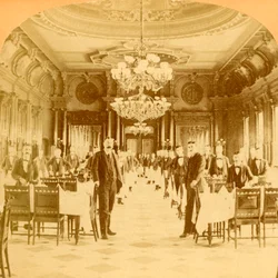 De Grote Eetzaal, Windsor Hotel, gezegd de mooiste ter wereld te zijn, Montreal, Canada, 1894