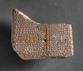 Astronomische tablet uit Kish, die de opkomsten en ondergangen van Venus registreert uit de eerste 6 jaar van de regering van de koning van Babylon, 7e eeuw