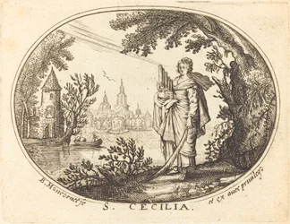 Sint Cecilia in een Landschap