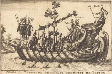 Peleo en Talamone Argonauten geleid door Tetide