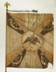 Sint Joris Vlag van het Moskouse Infanterieregiment ten tijde van Nicolaas I, 1830-1840s