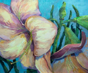 Amaryllis 2, ca. 1990-2000 (olieverf op doek)