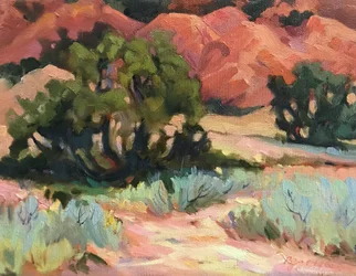 Mesa bij Ghost Ranch, ca. 1980-95 (olieverf op doek)