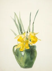 Boeketten van gele bloemen