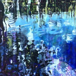 Abstracte waterweerspiegelingen