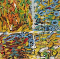 Levendig abstract landschap
