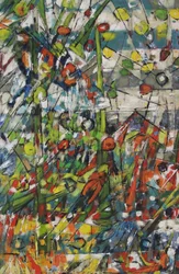 Levendig tuinabstract