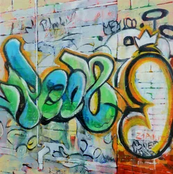 Levendige graffitibom